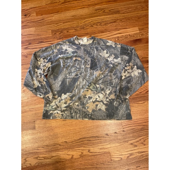 Jerzees Other - Y2K VTG Jerzees Mens T-Shirt XL Camo Long Sleeve Outdoors Pocket Hunting Tee